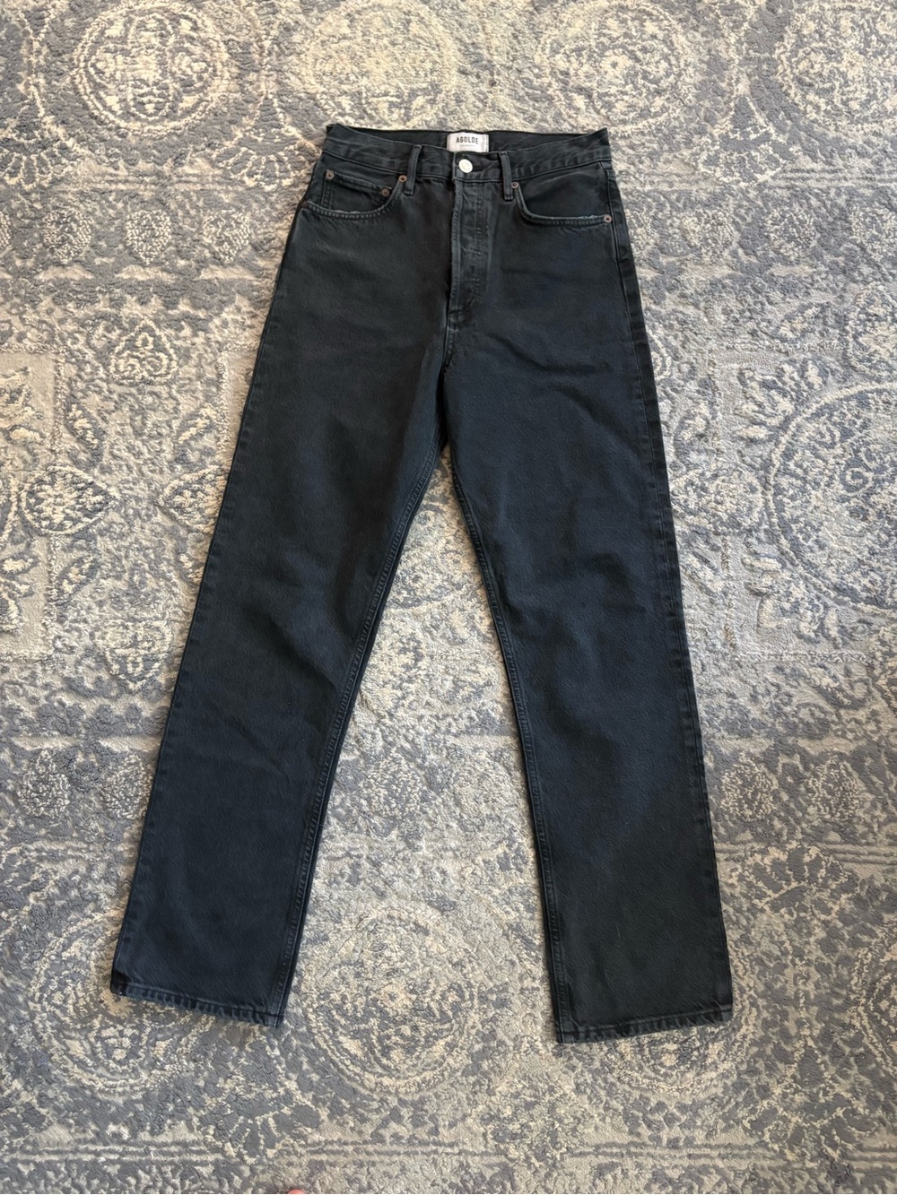 Agolde Black Straight-Leg Jeans